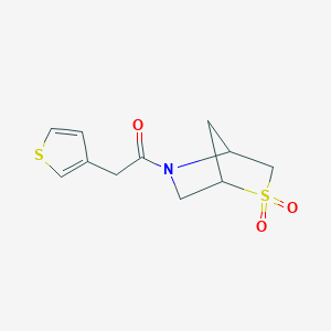 1-(2,2-Dioxido-2-thia-5-azabicyclo[2.2.1]heptan-5-yl)-2-(thiophen-3-yl)ethanone