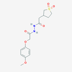 molecular formula C15H20N2O6S B241166 N'-[(1,1-dioxidotetrahydro-3-thienyl)acetyl]-2-(4-methoxyphenoxy)acetohydrazide 