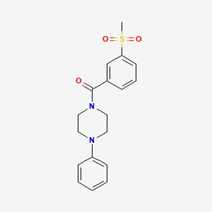 molecular formula C18H20N2O3S B2411660 (3-(甲磺酰基)苯基)(4-苯基哌嗪-1-基)甲酮 CAS No. 896296-69-8