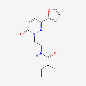 molecular formula C16H21N3O3 B2411662 2-ethyl-N-(2-(3-(furan-2-yl)-6-oxopyridazin-1(6H)-yl)ethyl)butanamide CAS No. 946263-53-2
