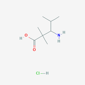 molecular formula C8H18ClNO2 B2411664 3-Amino-2,2,4-trimethylpentanoic acid hydrochloride CAS No. 180181-21-9