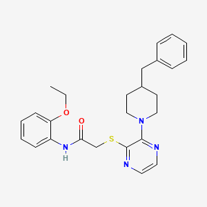 molecular formula C26H30N4O2S B2411667 4-(5-cyclopropyl-1,3,4-oxadiazol-2-yl)-N-(4-methoxyphenyl)thiophene-2-sulfonamide CAS No. 1115931-83-3