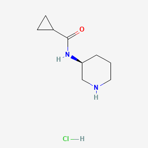 molecular formula C9H17ClN2O B2411669 (S)-N-(Piperidin-3-yl)cyclopropanecarboxamide hydrochloride CAS No. 1276045-27-2