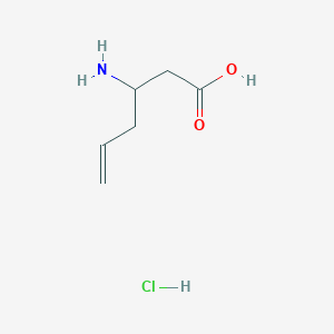 molecular formula C6H12ClNO2 B2411672 3-Amino-5-hexenoic acid hydrochloride CAS No. 1335042-10-8; 270263-02-0; 82448-92-8