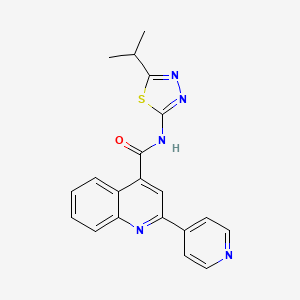 N-[(2Z)-5-(propan-2-yl)-1,3,4-thiadiazol-2(3H)-ylidene]-2-(pyridin-4-yl)quinoline-4-carboxamide