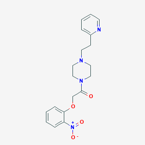 molecular formula C19H22N4O4 B241170 1-[(2-Nitrophenoxy)acetyl]-4-(2-pyridin-2-ylethyl)piperazine 