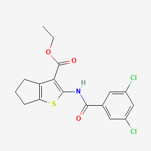 ethyl 2-[(3,5-dichlorobenzoyl)amino]-5,6-dihydro-4H-cyclopenta[b]thiophene-3-carboxylate