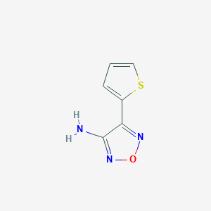 molecular formula C6H5N3OS B241173 4-(Thiophen-2-yl)-1,2,5-oxadiazol-3-amine CAS No. 186509-03-5