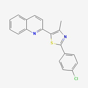 2-[2-(4-Chlorophenyl)-4-methyl-1,3-thiazol-5-yl]quinoline