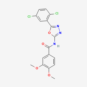 N-(5-(2,5-dichlorophenyl)-1,3,4-oxadiazol-2-yl)-3,4-dimethoxybenzamide