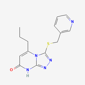 5-propyl-3-((pyridin-3-ylmethyl)thio)-[1,2,4]triazolo[4,3-a]pyrimidin-7(8H)-one