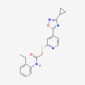 2-((4-(3-cyclopropyl-1,2,4-oxadiazol-5-yl)pyridin-2-yl)thio)-N-(2-ethylphenyl)acetamide