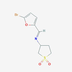 molecular formula C9H10BrNO3S B241174 N-[(5-bromo-2-furyl)methylene]tetrahydro-3-thiophenamine 1,1-dioxide 
