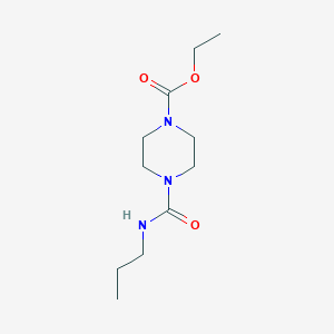 molecular formula C11H21N3O3 B2411740 ethyl 4-(N-propylcarbamoyl)piperazinecarboxylate CAS No. 702650-63-3