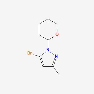 molecular formula C9H13BrN2O B2411748 5-Bromo-3-methyl-1-(tetrahydro-2H-pyran-2-yl)-1H-pyrazole CAS No. 2306262-32-6