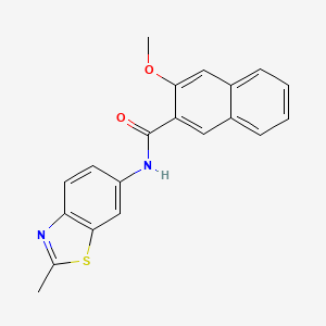 3-methoxy-N-(2-methyl-1,3-benzothiazol-6-yl)naphthalene-2-carboxamide