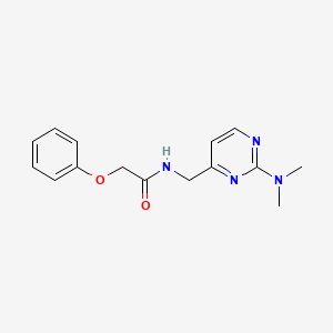 molecular formula C15H18N4O2 B2411764 N-((2-(dimethylamino)pyrimidin-4-yl)methyl)-2-phenoxyacetamide CAS No. 1797224-69-1