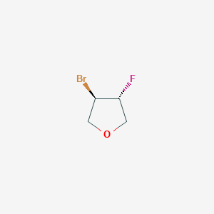 molecular formula C4H6BrFO B2411769 (3R,4R)-3-Bromo-4-fluorooxolane CAS No. 2416218-03-4