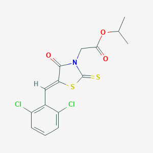 molecular formula C15H13Cl2NO3S2 B241178 Isopropyl [5-(2,6-dichlorobenzylidene)-4-oxo-2-thioxo-1,3-thiazolidin-3-yl]acetate 