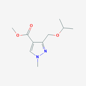 molecular formula C10H16N2O3 B2411780 Methyl 1-methyl-3-(propan-2-yloxymethyl)pyrazole-4-carboxylate CAS No. 1975118-33-2
