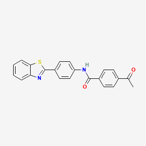 4-acetyl-N-[4-(1,3-benzothiazol-2-yl)phenyl]benzamide