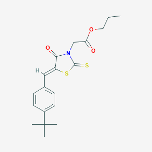 molecular formula C19H23NO3S2 B241180 Propyl [5-(4-tert-butylbenzylidene)-4-oxo-2-thioxo-1,3-thiazolidin-3-yl]acetate 