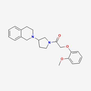 1-(3-(3,4-dihydroisoquinolin-2(1H)-yl)pyrrolidin-1-yl)-2-(2-methoxyphenoxy)ethanone