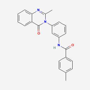 molecular formula C23H19N3O2 B2411808 4-methyl-N-[3-(2-methyl-4-oxoquinazolin-3-yl)phenyl]benzamide CAS No. 898420-13-8