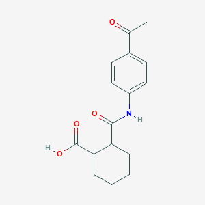 molecular formula C16H19NO4 B2411816 2-{[(4-Acetylphenyl)amino]carbonyl}cyclohexanecarboxylic acid CAS No. 324061-21-4