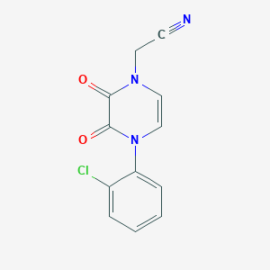2-(4-(2-chlorophenyl)-2,3-dioxo-3,4-dihydropyrazin-1(2H)-yl)acetonitrile