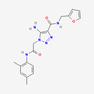 molecular formula C18H20N6O3 B2411822 5-氨基-1-[2-(2,4-二甲基苯胺基)-2-氧代乙基]-N-(呋喃-2-基甲基)三唑-4-甲酰胺 CAS No. 899214-63-2