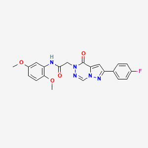 molecular formula C21H18FN5O4 B2411823 N-(2,5-dimethoxyphenyl)-2-(8-(4-fluorophenyl)-(oxo)pyrazolo[1,5-d][1,2,4]triazin-1-yl)acetamide CAS No. 1020968-84-6