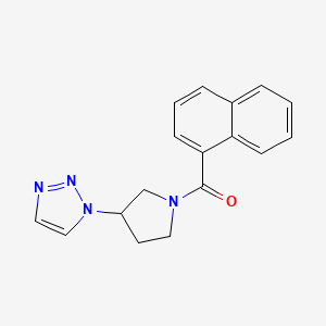 molecular formula C17H16N4O B2411824 (3-(1H-1,2,3-triazol-1-yl)pyrrolidin-1-yl)(naphthalen-1-yl)methanone CAS No. 1795211-84-5