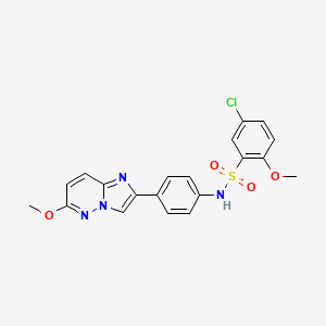 5-chloro-2-methoxy-N-(4-(6-methoxyimidazo[1,2-b]pyridazin-2-yl)phenyl)benzenesulfonamide