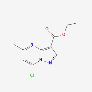 molecular formula C10H10ClN3O2 B2411829 7-氯-5-甲基吡唑并[1,5-a]嘧啶-3-羧酸乙酯 CAS No. 58347-48-1