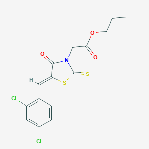 molecular formula C15H13Cl2NO3S2 B241183 Propyl [5-(2,4-dichlorobenzylidene)-4-oxo-2-thioxo-1,3-thiazolidin-3-yl]acetate 