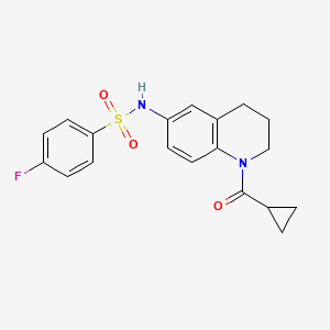 N-[1-(cyclopropanecarbonyl)-3,4-dihydro-2H-quinolin-6-yl]-4-fluorobenzenesulfonamide
