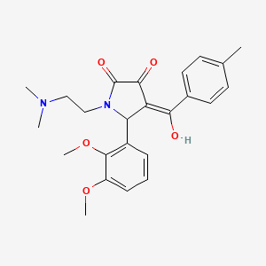 molecular formula C24H28N2O5 B2411842 5-(2,3-dimethoxyphenyl)-1-(2-(dimethylamino)ethyl)-3-hydroxy-4-(4-methylbenzoyl)-1H-pyrrol-2(5H)-one CAS No. 371212-62-3