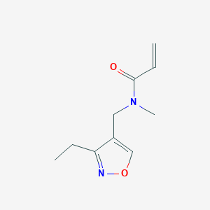 molecular formula C10H14N2O2 B2411843 N-[(3-ethyl-1,2-oxazol-4-yl)methyl]-N-methylprop-2-enamide CAS No. 2094193-03-8