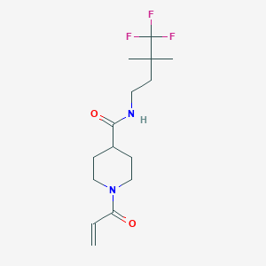 1-Prop-2-enoyl-N-(4,4,4-trifluoro-3,3-dimethylbutyl)piperidine-4-carboxamide