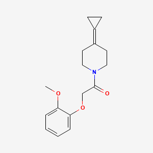 molecular formula C17H21NO3 B2411855 1-(4-环丙基亚烷基哌啶-1-基)-2-(2-甲氧基苯氧基)乙酮 CAS No. 2097897-64-6