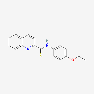 molecular formula C18H16N2OS B2411856 N-(4-ethoxyphenyl)quinoline-2-carbothioamide CAS No. 96450-24-7