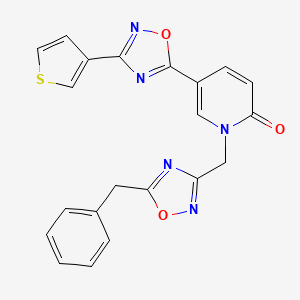 1-((5-benzyl-1,2,4-oxadiazol-3-yl)methyl)-5-(3-(thiophen-3-yl)-1,2,4-oxadiazol-5-yl)pyridin-2(1H)-one