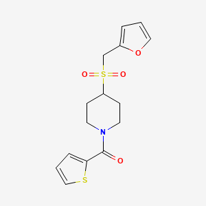 (4-((Furan-2-ylmethyl)sulfonyl)piperidin-1-yl)(thiophen-2-yl)methanone