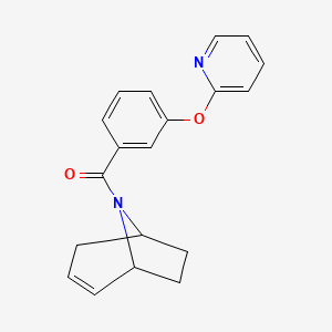 molecular formula C19H18N2O2 B2411865 (1R,5S)-8-azabicyclo[3.2.1]oct-2-en-8-yl(3-(pyridin-2-yloxy)phenyl)methanone CAS No. 1705884-54-3
