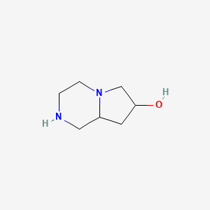 molecular formula C7H14N2O B2411869 Octahydro-pyrrolo[1,2-a]pyrazin-7-ol CAS No. 1161000-19-6; 96563-78-9