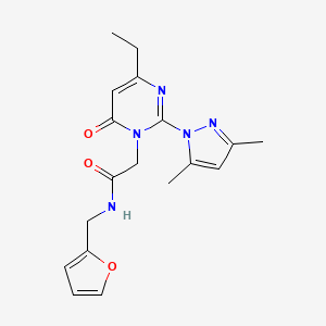 2-(2-(3,5-dimethyl-1H-pyrazol-1-yl)-4-ethyl-6-oxopyrimidin-1(6H)-yl)-N-(furan-2-ylmethyl)acetamide