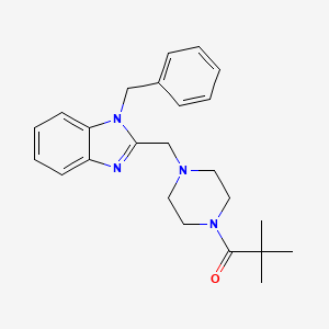 1-(4-((1-benzyl-1H-benzo[d]imidazol-2-yl)methyl)piperazin-1-yl)-2,2-dimethylpropan-1-one