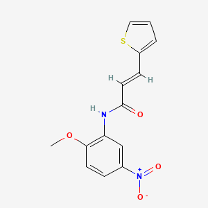 molecular formula C14H12N2O4S B2411883 (E)-N-(2-甲氧基-5-硝基苯基)-3-噻吩-2-基丙-2-烯酰胺 CAS No. 476308-28-8
