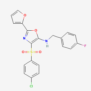 4-[(4-chlorophenyl)sulfonyl]-N-(4-fluorobenzyl)-2-(furan-2-yl)-1,3-oxazol-5-amine
